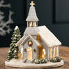 Aynsley Christmas Church LED Figurine life style picture