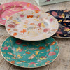 Aynsley Golden Meadow Tea Plates Set of 4 life style picture of the colorful plates