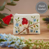Beaded Robin Pouch handmade pouch