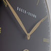 Baker and Brown Clock Black/Brass 72 cm close view picture of brass arrows