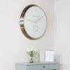 Baker And Brown Clock White Brass 72cm life style picture
