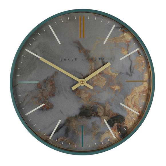 Sophisticated marble-themed clock design.