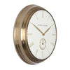 Stylish circle clock baker and brown white/brass clock