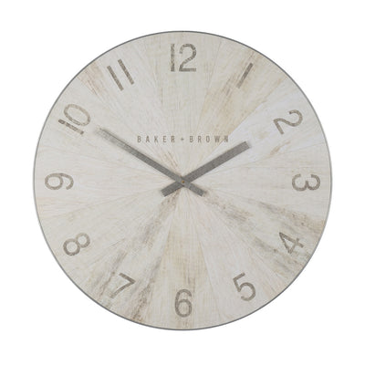 Baker and Brown Clock White Oak