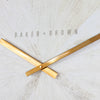 Sophisticated analog clock Baker and Brown White Oak Gold 76cm
