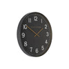 Baker & Brown Black Round Station Clock  side view picture on the white background