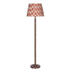 Bamboo Effect Floor Lamp with Ikat Shade