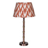 Bamboo Effect Table Lamp with Ikat Shade