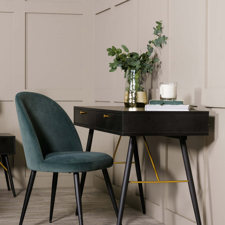 Barcelona Console Desk 120cm Black and Copper