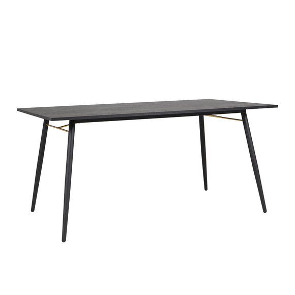 Elegant 160cm Barcelona Black Oak Dining Table