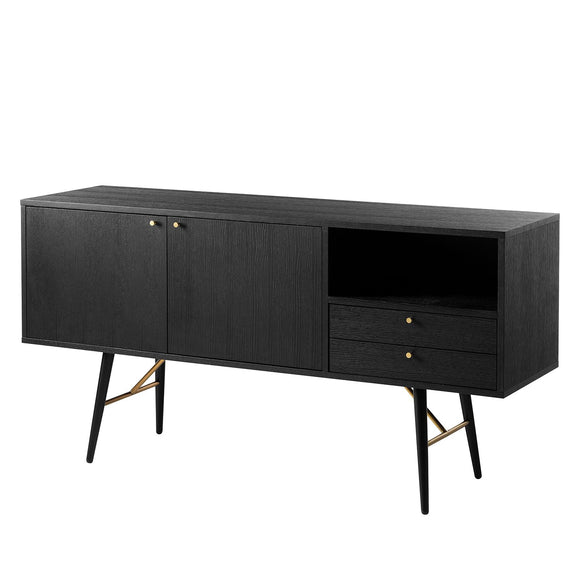 Chic Black Oak Sideboard Furniture