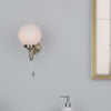 Barclay Bathroom Wall Light Antique Brass Opal Glass IP44 life style picture