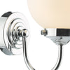 Barclay Bathroom Wall Light Polished Chrome Opal Glass IP44 close view picture of the fitting plate