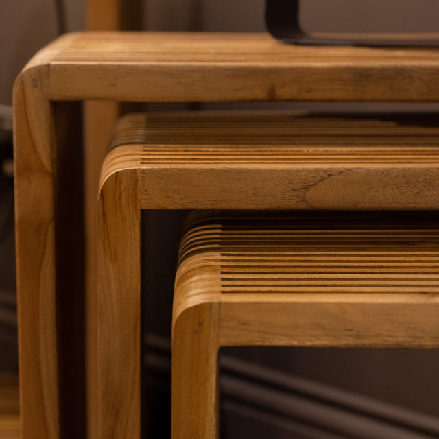 Bari Teak Nest of Tables – Side, End & Occasional Table Set
