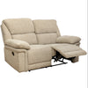 Bartex 2 Seater Recliner Sofa Natural with a padded armrests and headrest