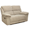 Bartex 2 Seater Recliner Sofa Natural Fabric 2-Seat Sofa with manual reclining function