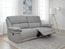 Bartex 3 Seater Recliner Sofa Grey lifestyle picture in the living room