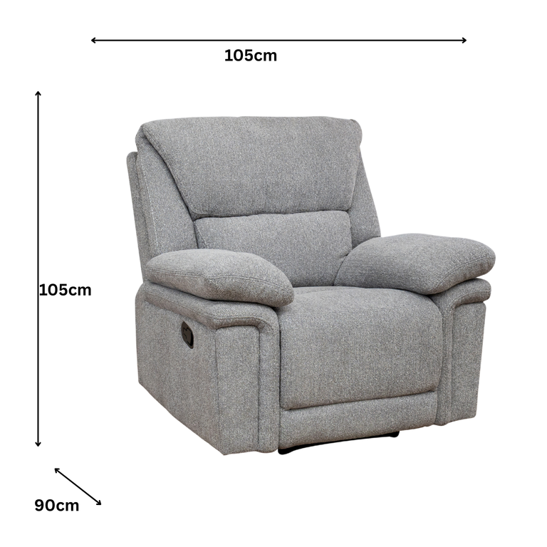 Bartex Recliner Chair Grey