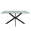 Bayron Dining Table 150 cm Italy Grey rectangle table with a marble top