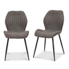 Bayron Fabric Dining Chair Charcoal (Pair) comfortable chairs for kitchen