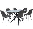 Bayron Fabric Dining Chair Charcoal (Pair) picture around Bayron rectangle dining table
