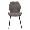 Bayron Fabric Dining Chair Charcoal (Pair) with a stylish vertical stitching
