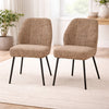 Barto Fabric Dining Chair Mocha Chenille Pair lifestyle picture of the pair of chairs