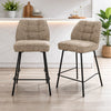 Barto Fabric Dining Counter Stool Mocha Chenille Pair lifestyle picture in the kitchen