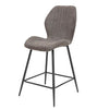 Bayron Fabric Dining Counter Stool Charcoal (Pair) upholstered high stool