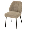 Barto Fabric Dining Chair Mocha Chenille Pair padded upholstered dining chair