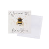 Bee's Knees Friend Card white with splatter gift card