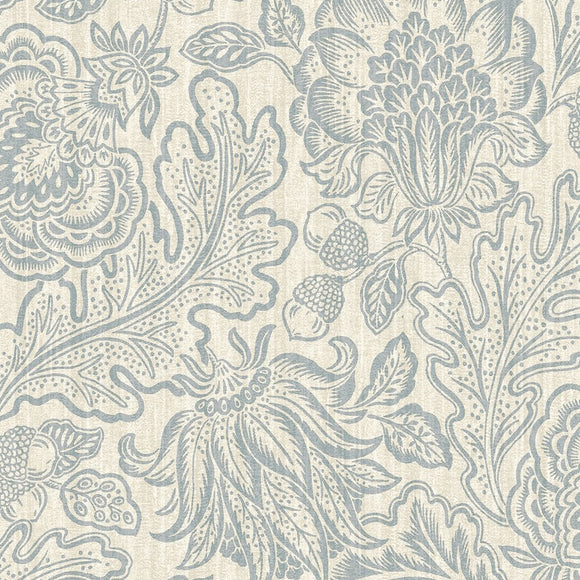 Belgravia Giovanna Trail Wallpaper Blue and Cream close view