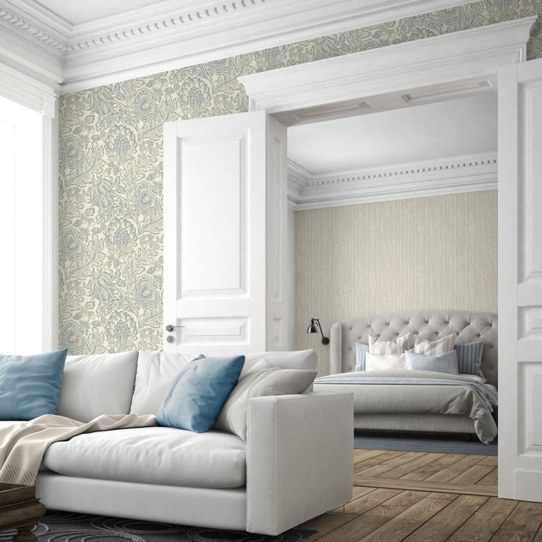Belgravia Giovanna Trail Wallpaper Blue and Cream