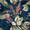 Belgravia Paradise Garden Tropical Jungle Navy Wallpaper close view picture of the pattern