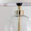 Gold Lamp with Satin Brass Base – Bella Glass Lamp 45cm.
