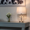 Bella Glass Lamp Silver 45cm perfect fit for hallways or bedside