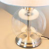 Bella Glass Lamp Silver 45cm close-up view of the glass body