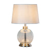 Bella Glass Lamp Silver 45cm glass table lamp