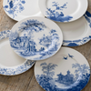 Elegant porcelain tea plates with floral motifs