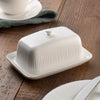 Elegant butter dish for food storage, Belleek Living Erne Butter Dish