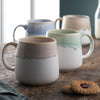 Belleek Living Coastal Mugs Set of 4 with biscuits on the table
