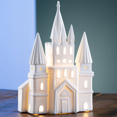 Belleek Living Fairytale Castle Luminaire – Christmas LED Home Decor