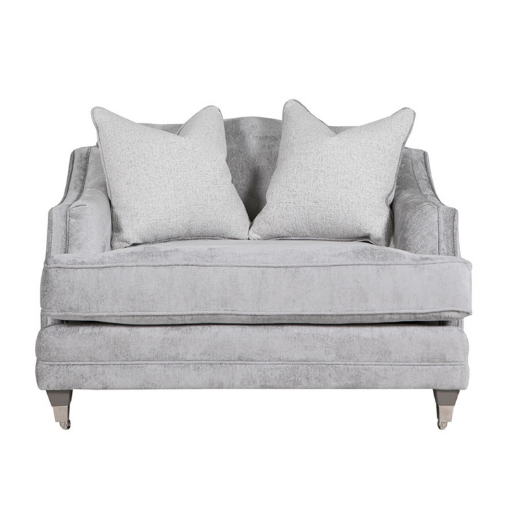 Belvedere Love Seat Silver