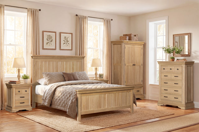 Bergen 4ft6 Double Bed - Light Oak Bedroom Furniture Collection