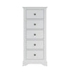 Organize in style with the sleek Bianca Tall Chest of Drawers.