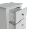 Enhance your room: contemporary Bianca Tall Chest of Drawers in crisp white.