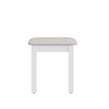 Elevate your vanity with the sleek Bianca White Stool.