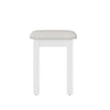 Immerse in simplicity: Bianca White Dressing Stool Charm.