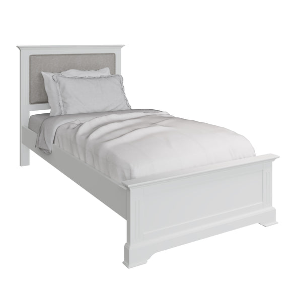 Upgrade your bedroom with the modern Bianca Single Bed in White.