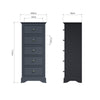 Elevate organization with the elegant Bianca Tall Drawer Chest.